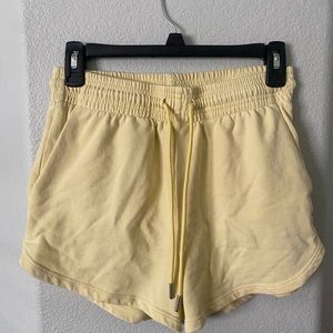 H&M Light yellow sweatshorts